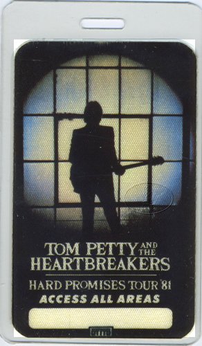 Algopix Similar Product 3 - Tom Petty 1981 Laminated Backstage Pass