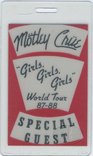 Algopix Similar Product 18 - Motley Crue 1987 Laminated Backstage