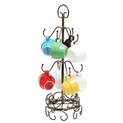 Algopix Similar Product 4 - MyGift 8Hook Tabletop Brushed Bronze