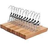 Algopix Similar Product 3 - JS HANGER Wood Pants Hangers 12 Pack