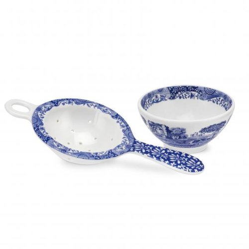 Algopix Similar Product 10 - Spode Blue Italian Tea Strainer and