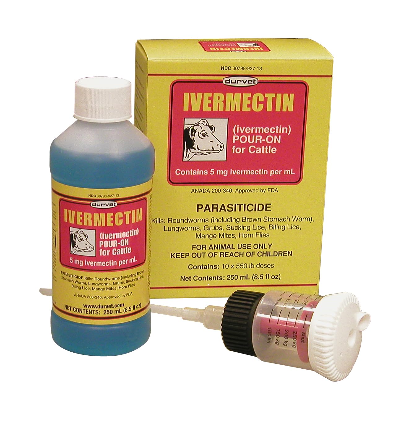 Algopix Similar Product 18 - Durvet Ivermectin Pour On Dewormer 250mL