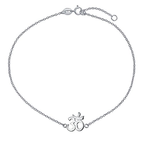 Algopix Similar Product 11 - Aum Om Ohm Sanskrit Symbol Yoga Anklet