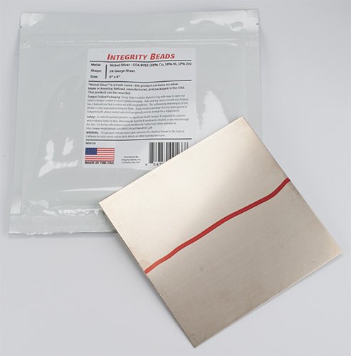 Algopix Similar Product 14 - Nickel-Silver 28 Gauge Sheet - 6" x 6"
