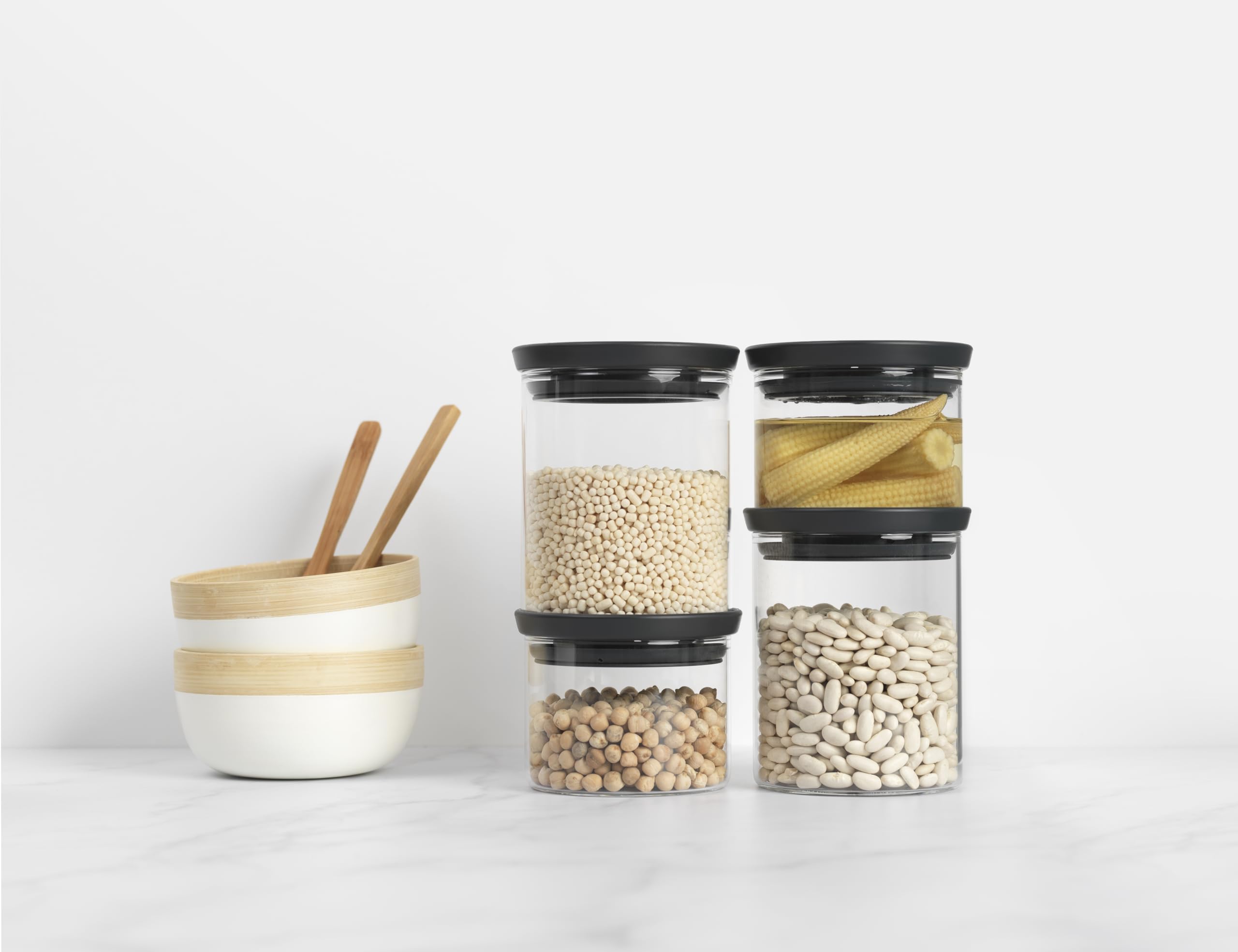 Algopix Similar Product 8 - Brabantia Stackable Glass Food Storage