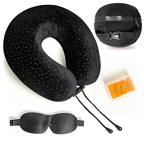 Algopix Similar Product 4 - aeris Purple Memory Foam Travel Pillow