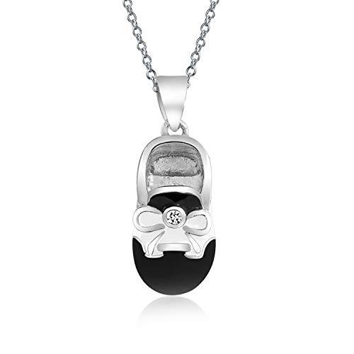 Algopix Similar Product 18 - Black White Saddle Baby Shoe Charm