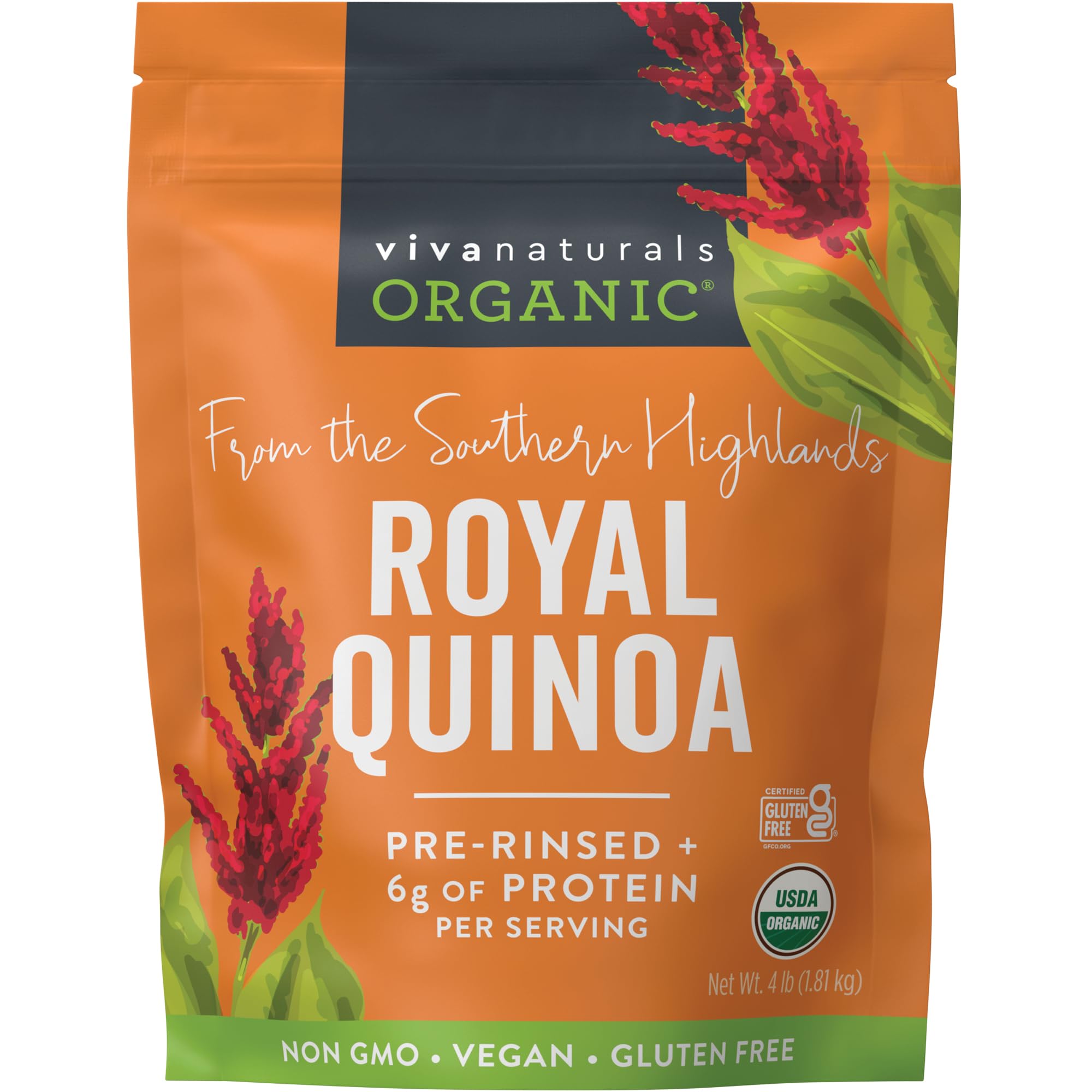 Algopix Similar Product 20 - Viva Naturals Organic Quinoa 4 lb 