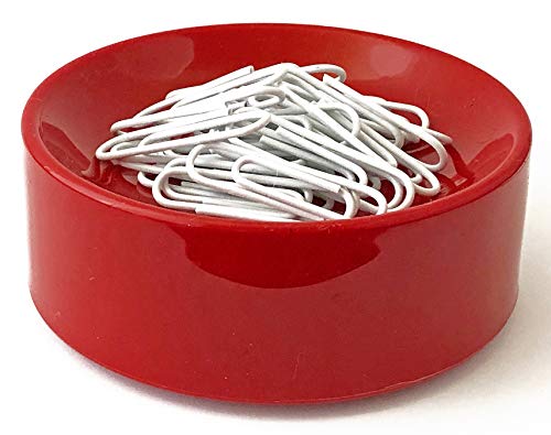 Algopix Similar Product 17 - Red Clipwell Magnetic Paper Clip Holder