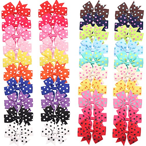 Algopix Similar Product 17 - 80Pcs Hair Bows for Girls 35 inch