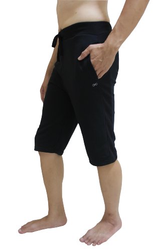 Algopix Similar Product 19 - Men Yoga Shorts, Black - Size M