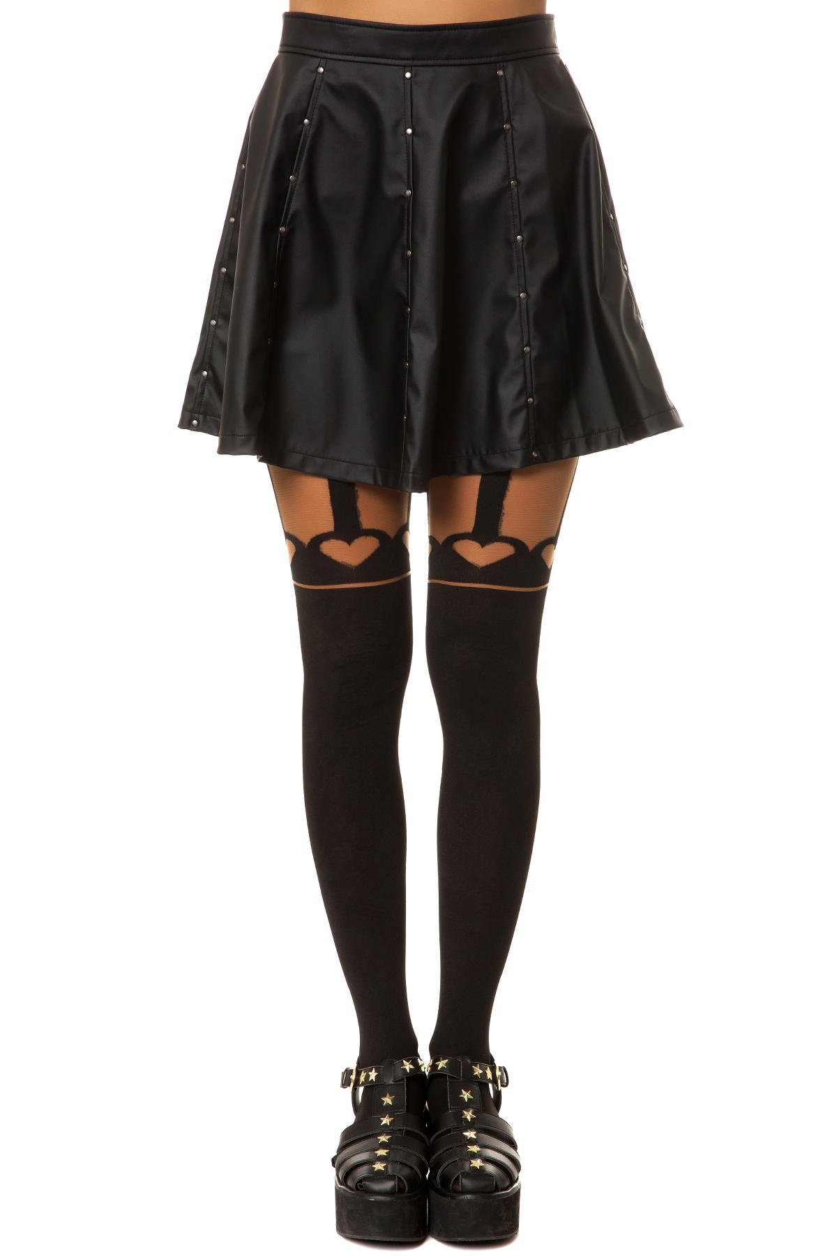 Algopix Similar Product 17 - MUSIC LEGS Heart Suspender Look Spandex