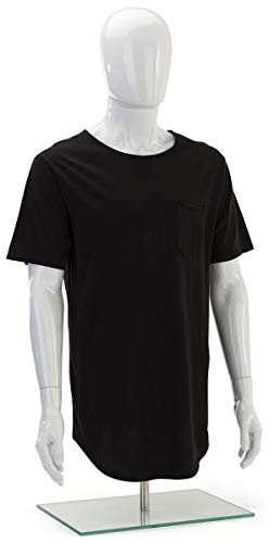 Algopix Similar Product 11 - Displays2go Male Torso Mannequin White