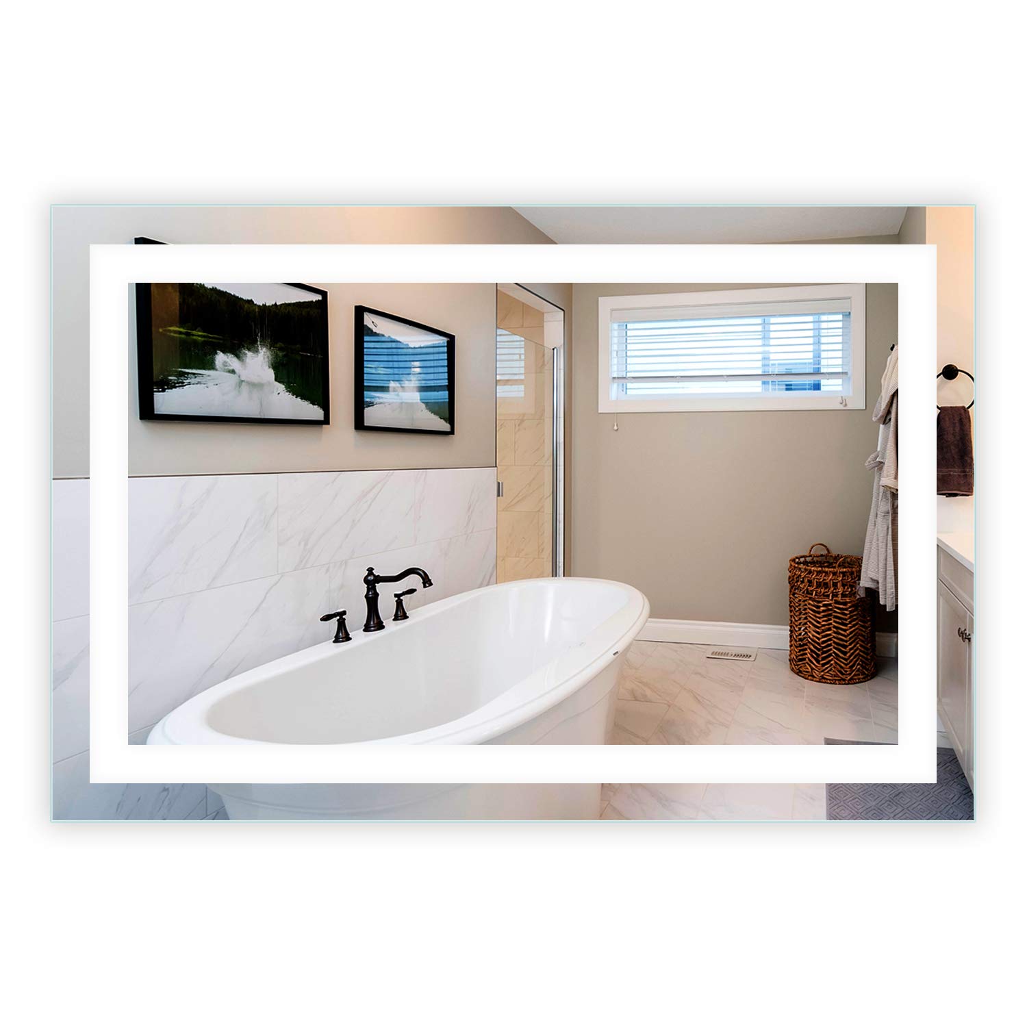Algopix Similar Product 11 - Mirrors  Marble Large LED Wall Mirror