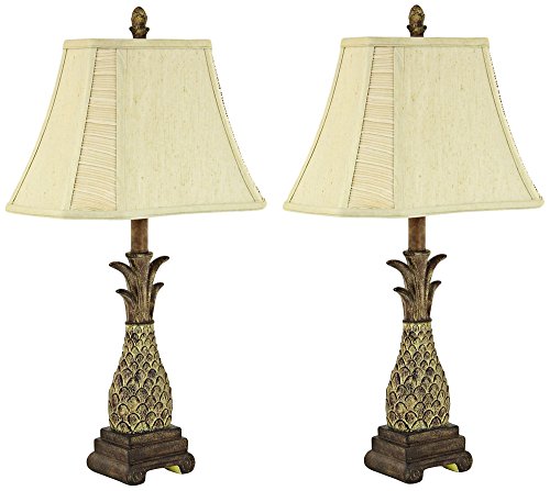 Algopix Similar Product 12 - Aspire Shawn Pineapple Table Lamp Set