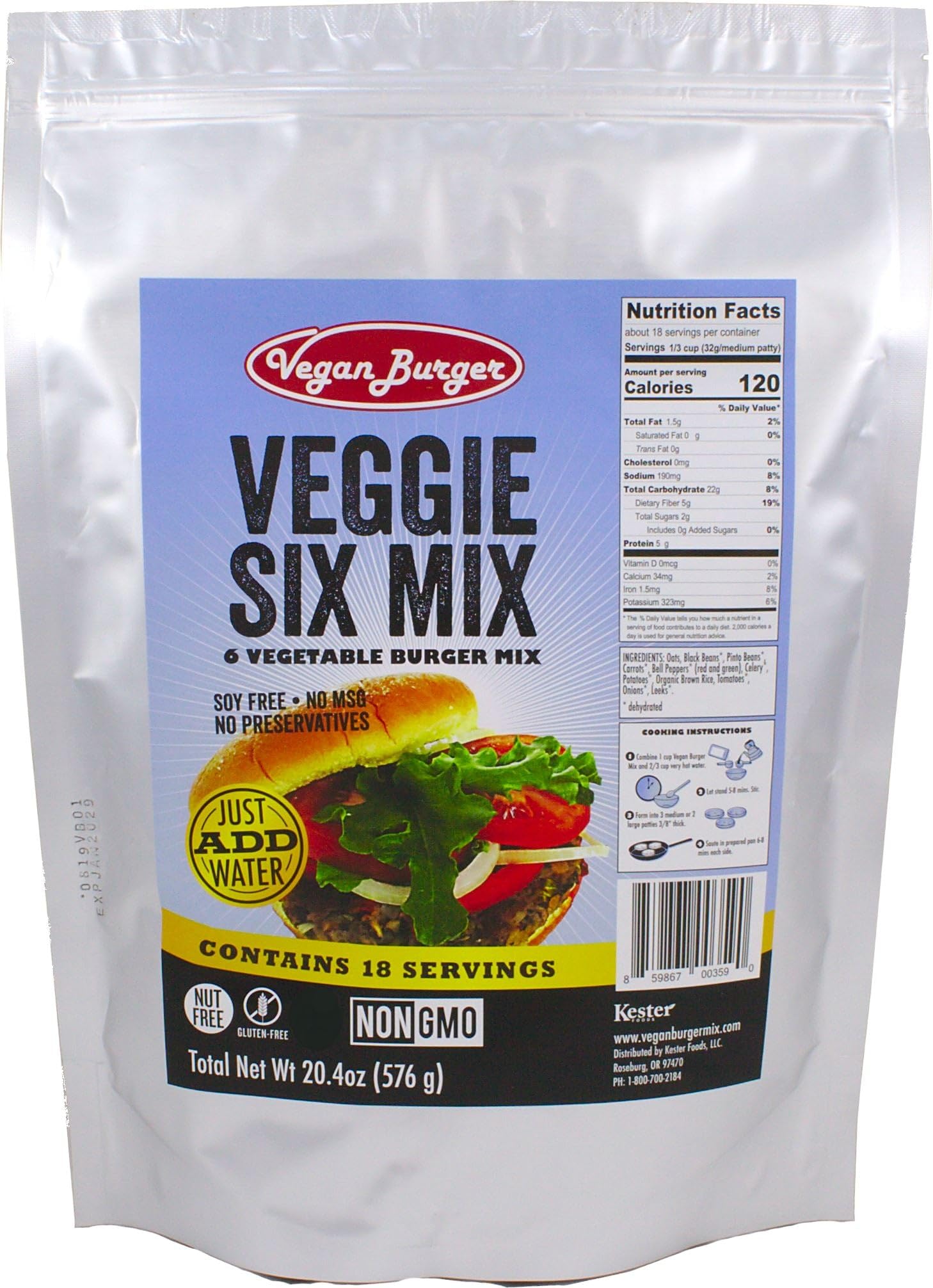 Algopix Similar Product 9 - Vegan Burger 18 Serving Bag Veggie