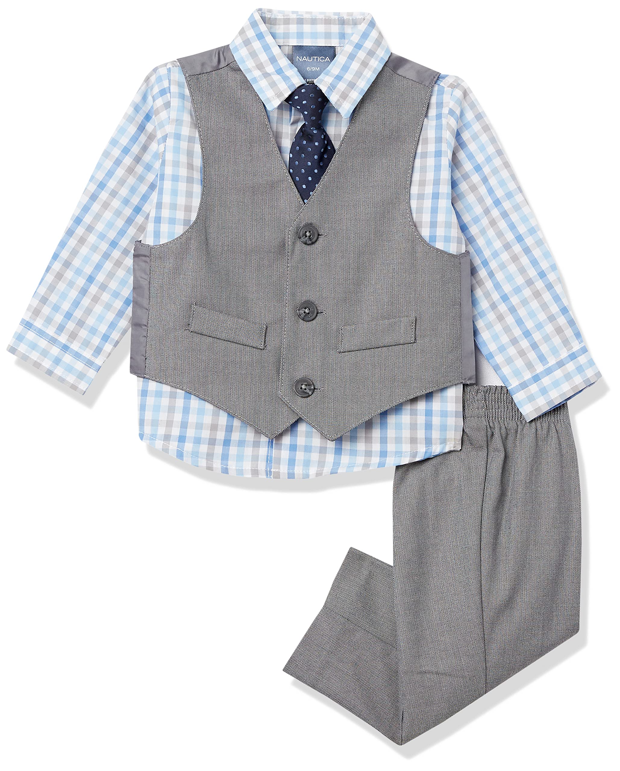 Algopix Similar Product 2 - Nautica Dressy Vest Set NavyGrey 69