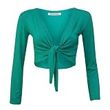 Algopix Similar Product 5 - Womens Plain Bolero Front Tie Shrug