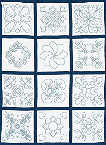 Algopix Similar Product 16 - Classic Cross-Stitch Sampler Quilt