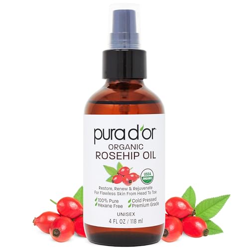 Algopix Similar Product 13 - PURA DOR 4 Oz ORGANIC Rosehip Seed Oil