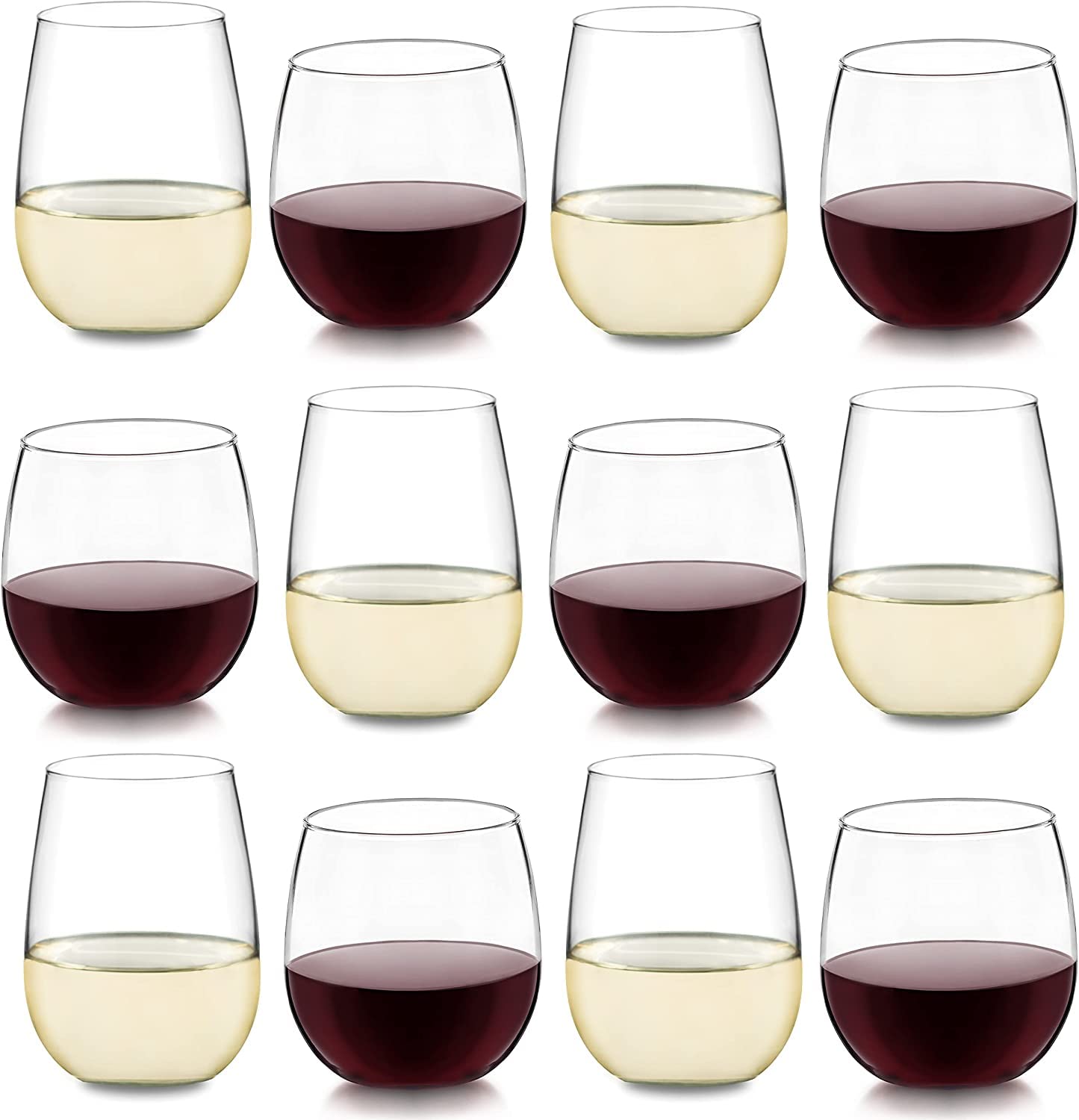 Algopix Similar Product 17 - Libbey Stemless Wine Glasses Set of 12