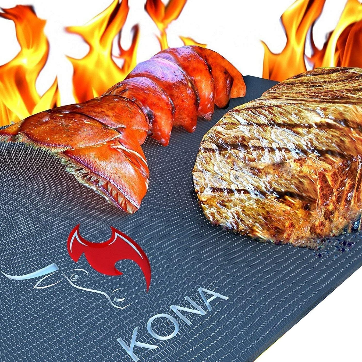 Algopix Similar Product 17 - Kona Best BBQ Grill Mat  Heavy Duty