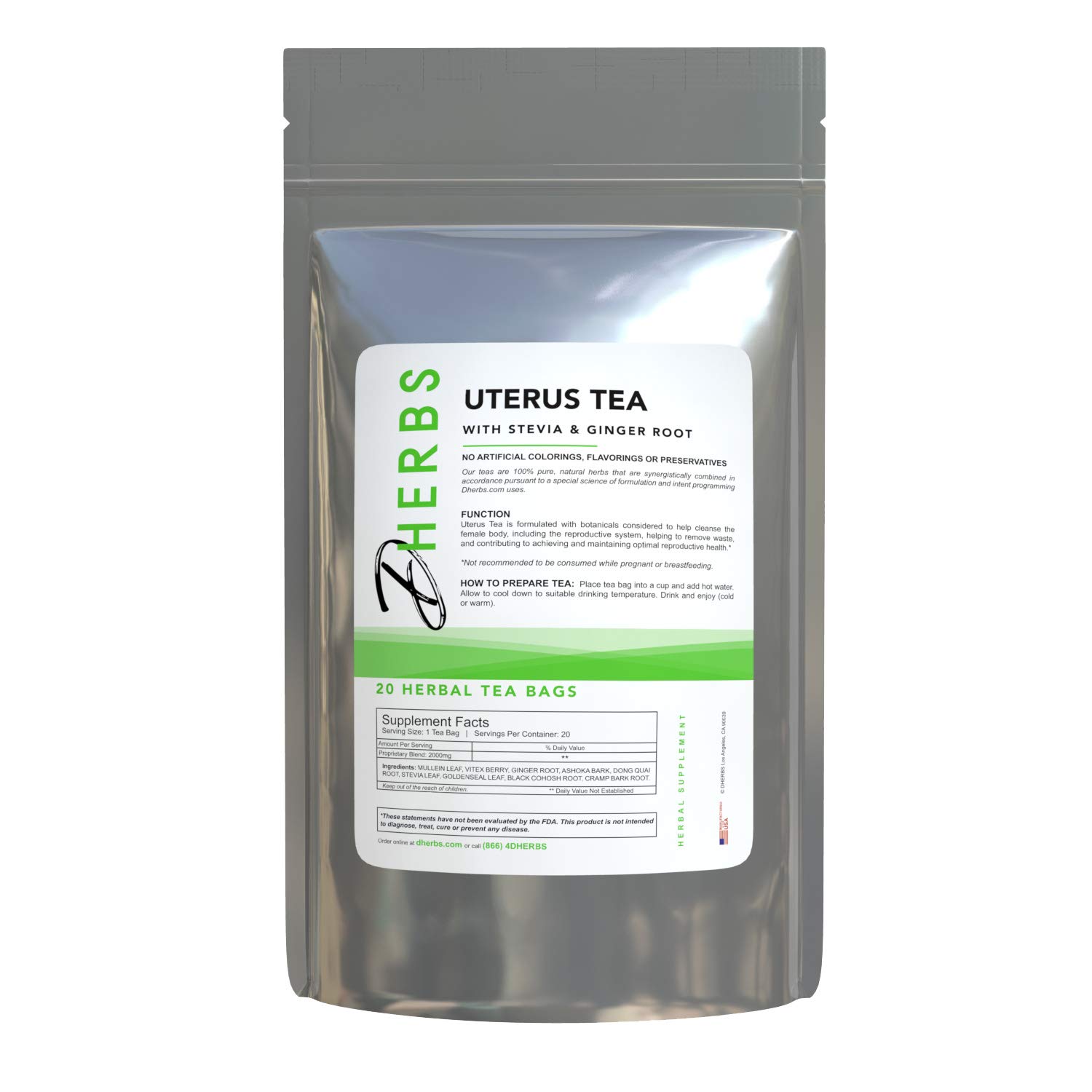 Algopix Similar Product 4 - Herbal Uterus Tea Ginger Root Mullein