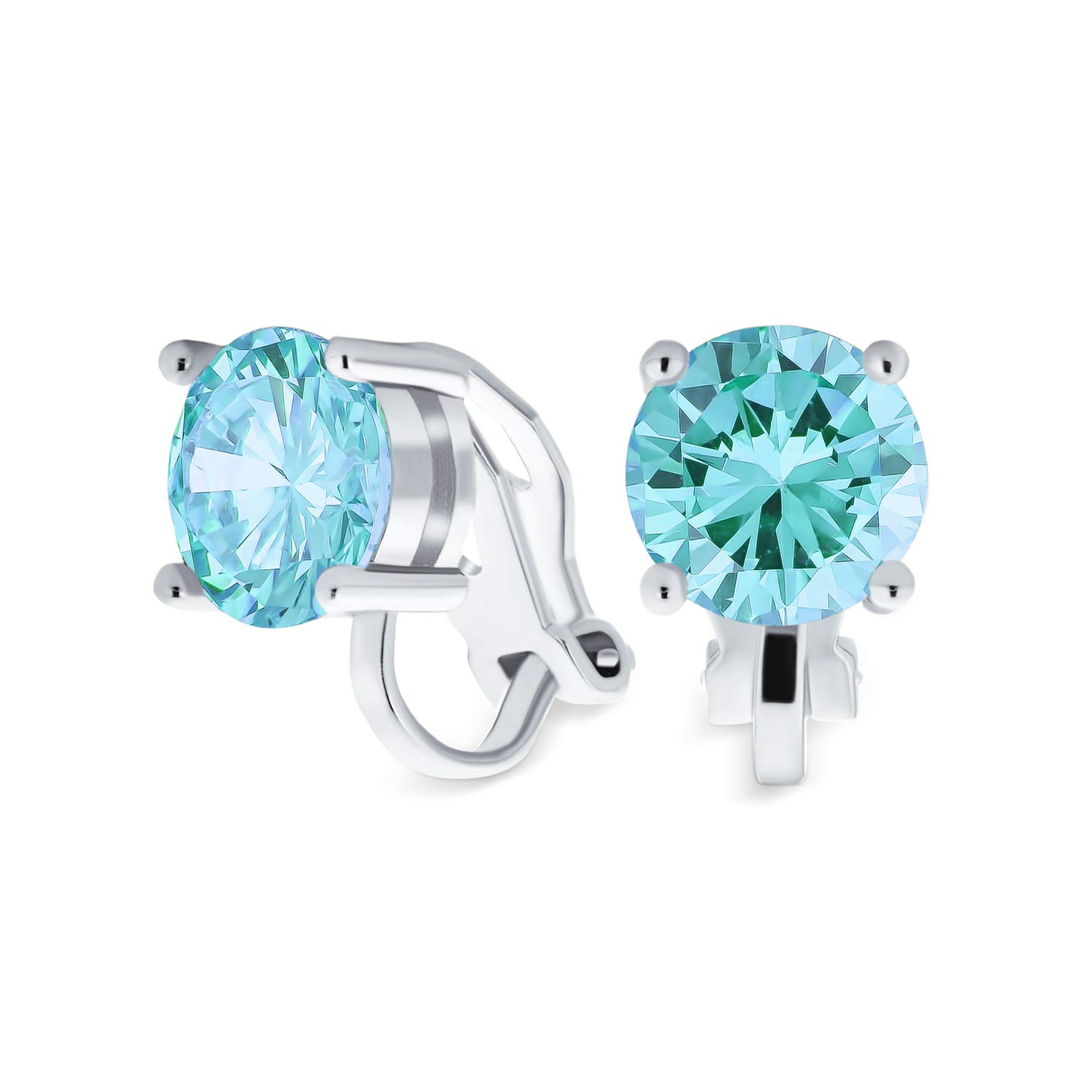 Algopix Similar Product 5 - 2CT Blue Brilliant Cut Solitaire Round