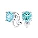 Algopix Similar Product 14 - 2CT Blue Brilliant Cut Solitaire Round