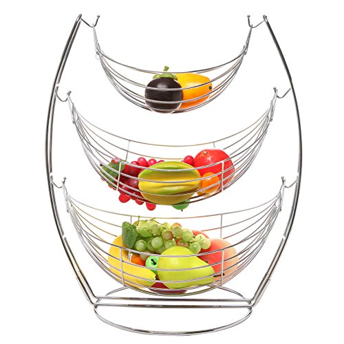 Algopix Similar Product 18 - MyGift 3 Tier Fruit Basket Stand