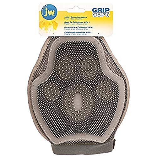 Algopix Similar Product 7 - JW Pet Company 3-in-1 Dog Grooming Glove