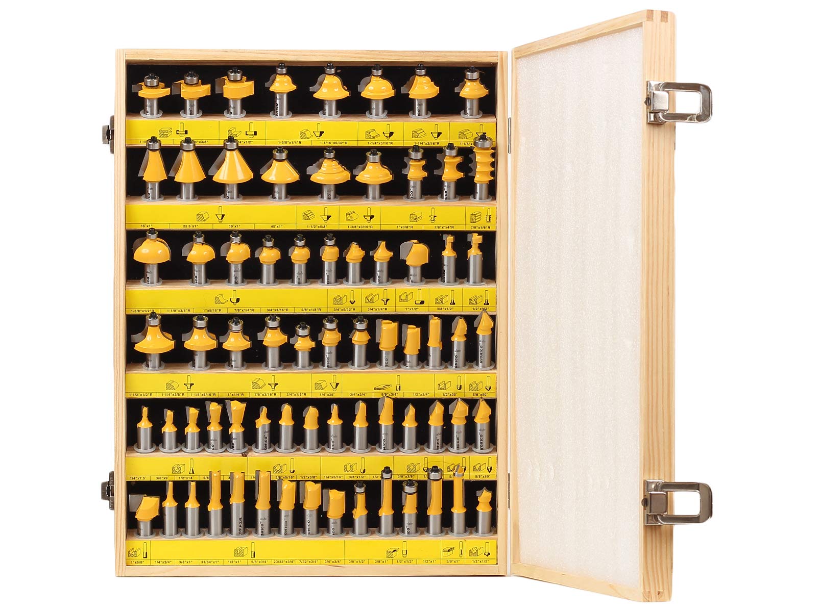 Algopix Similar Product 7 - YONICO 70 Piece Set Router Bits 12