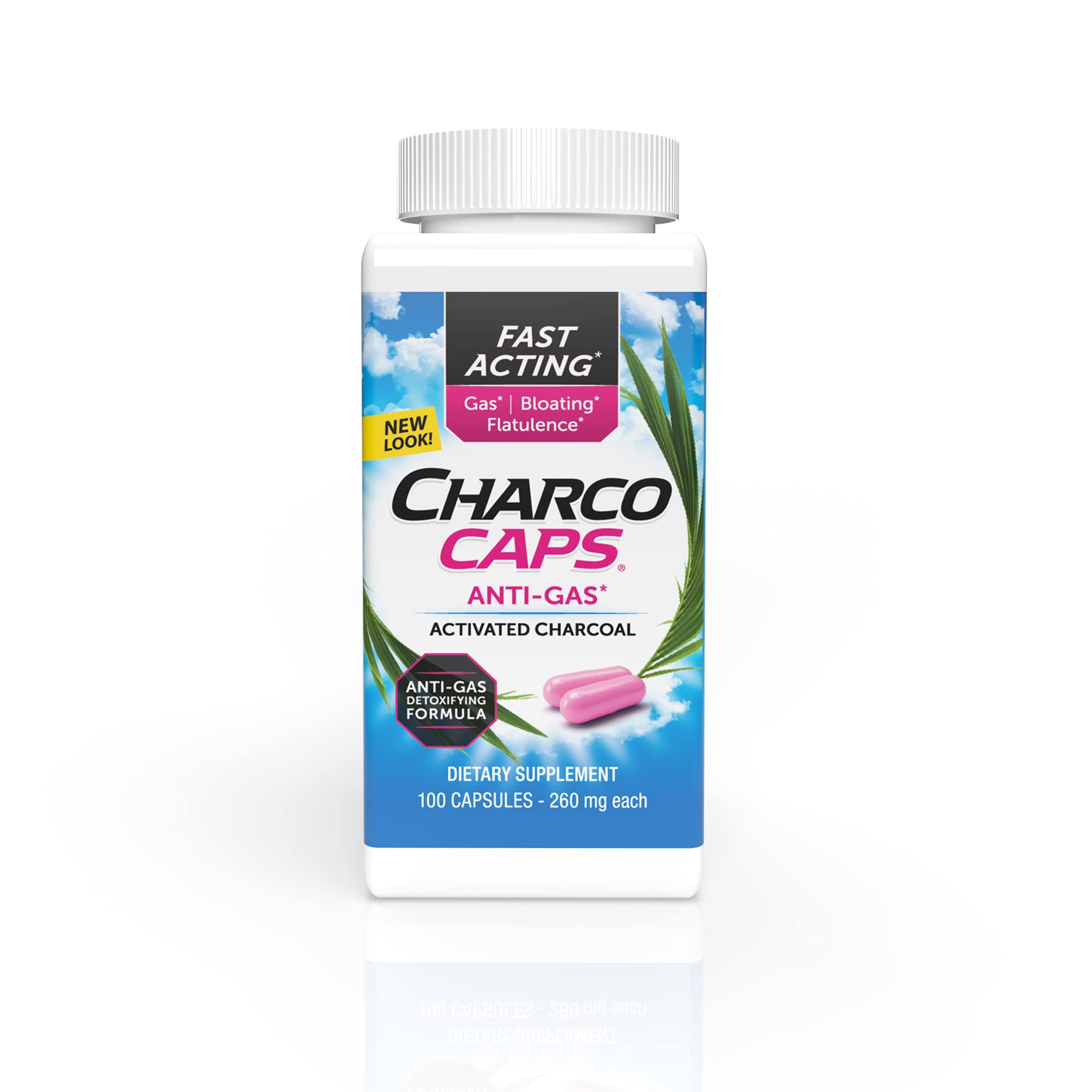 Algopix Similar Product 13 - Charcocaps Fast Acting Gas Relief for