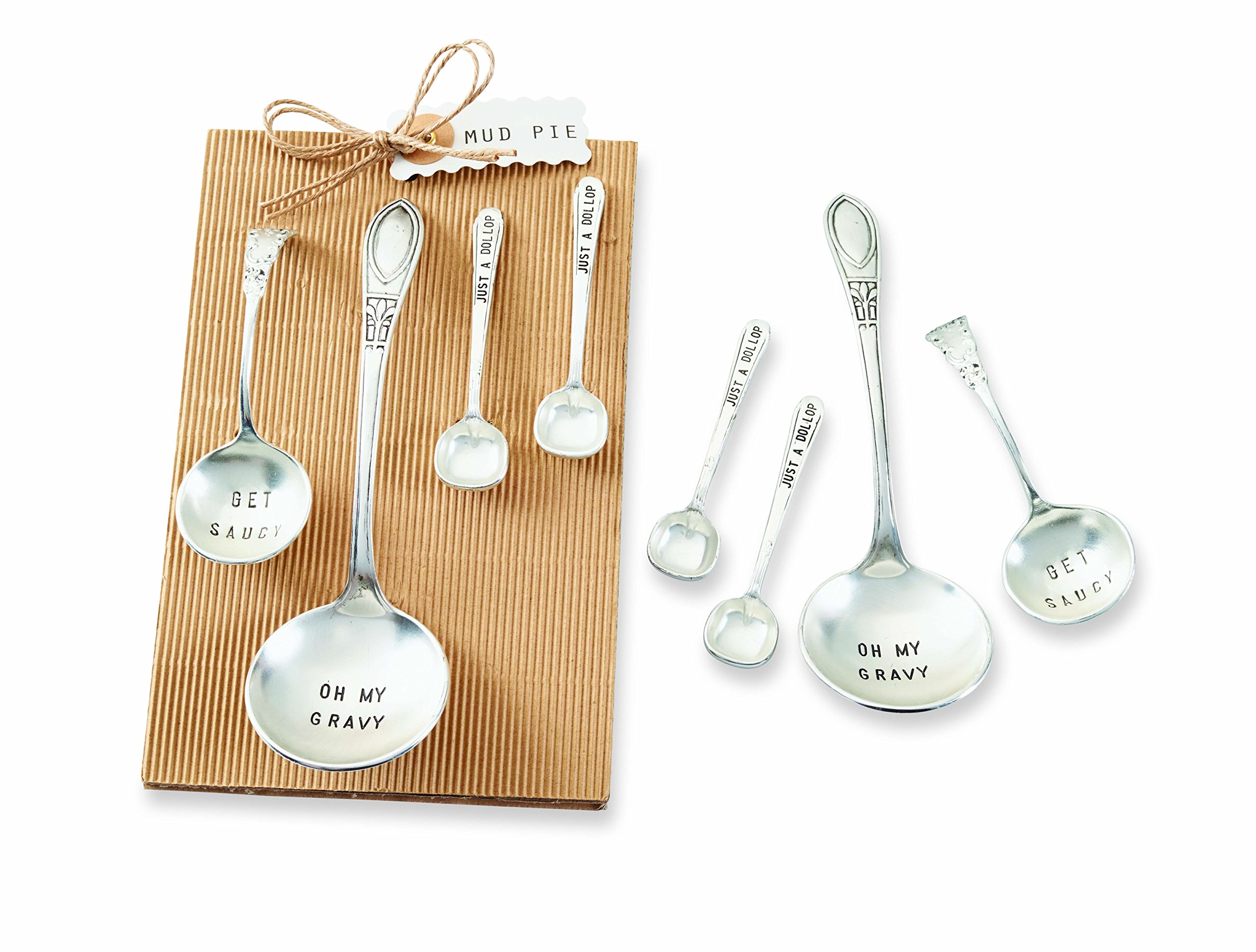 Algopix Similar Product 11 - Mud Pie Ladle (Set of 4), Silver