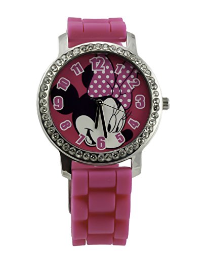 Algopix Similar Product 17 - Minnie Watch with Rhinestones  Ribbed