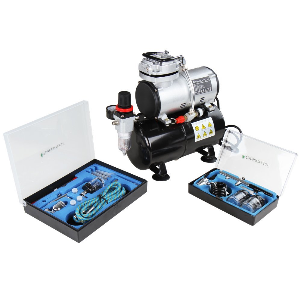Algopix Similar Product 16 - Timbertech Airbrush Kit With Compressor