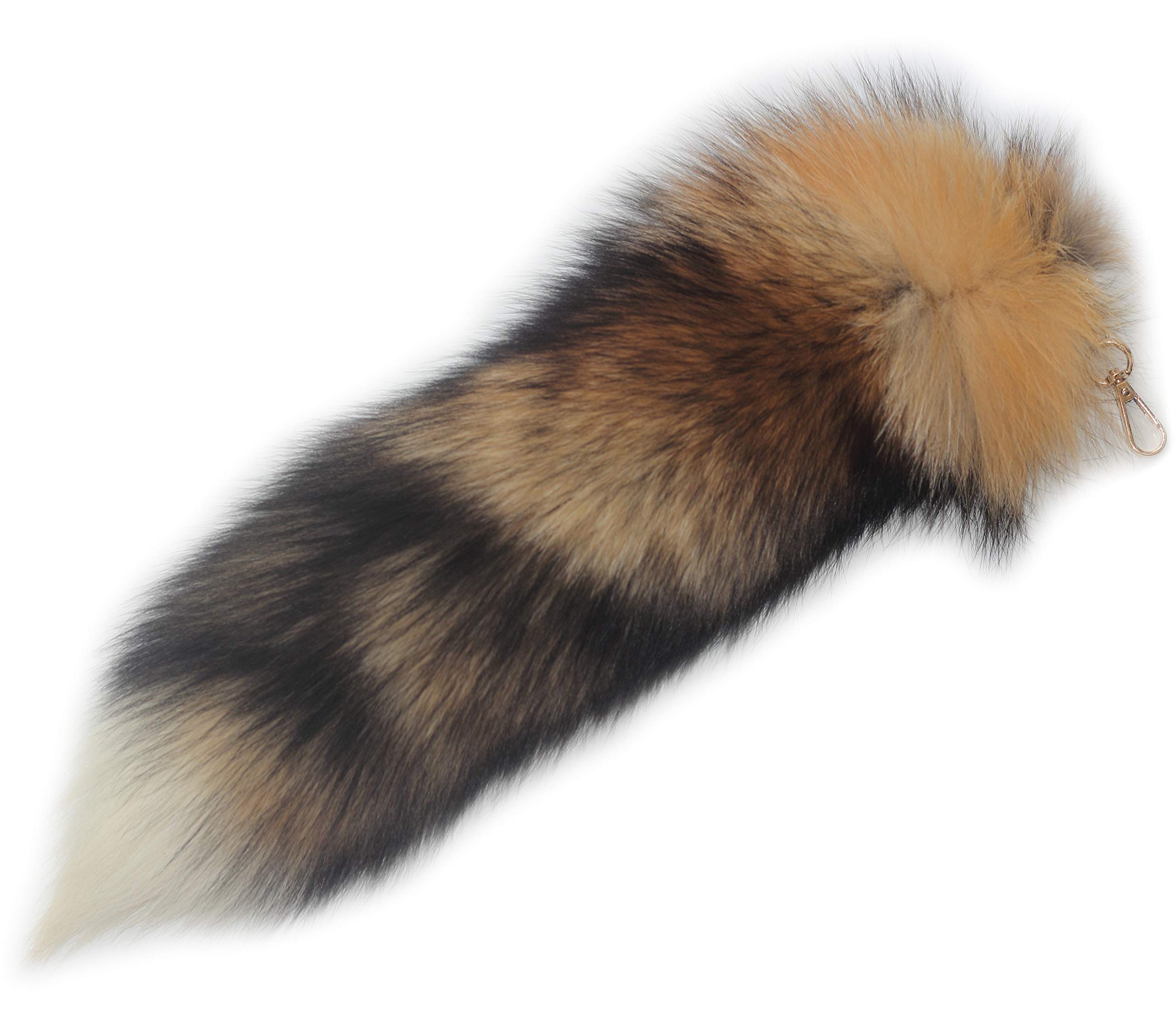 Algopix Similar Product 17 - Versatile Red Fox Tail Keychain Pendant