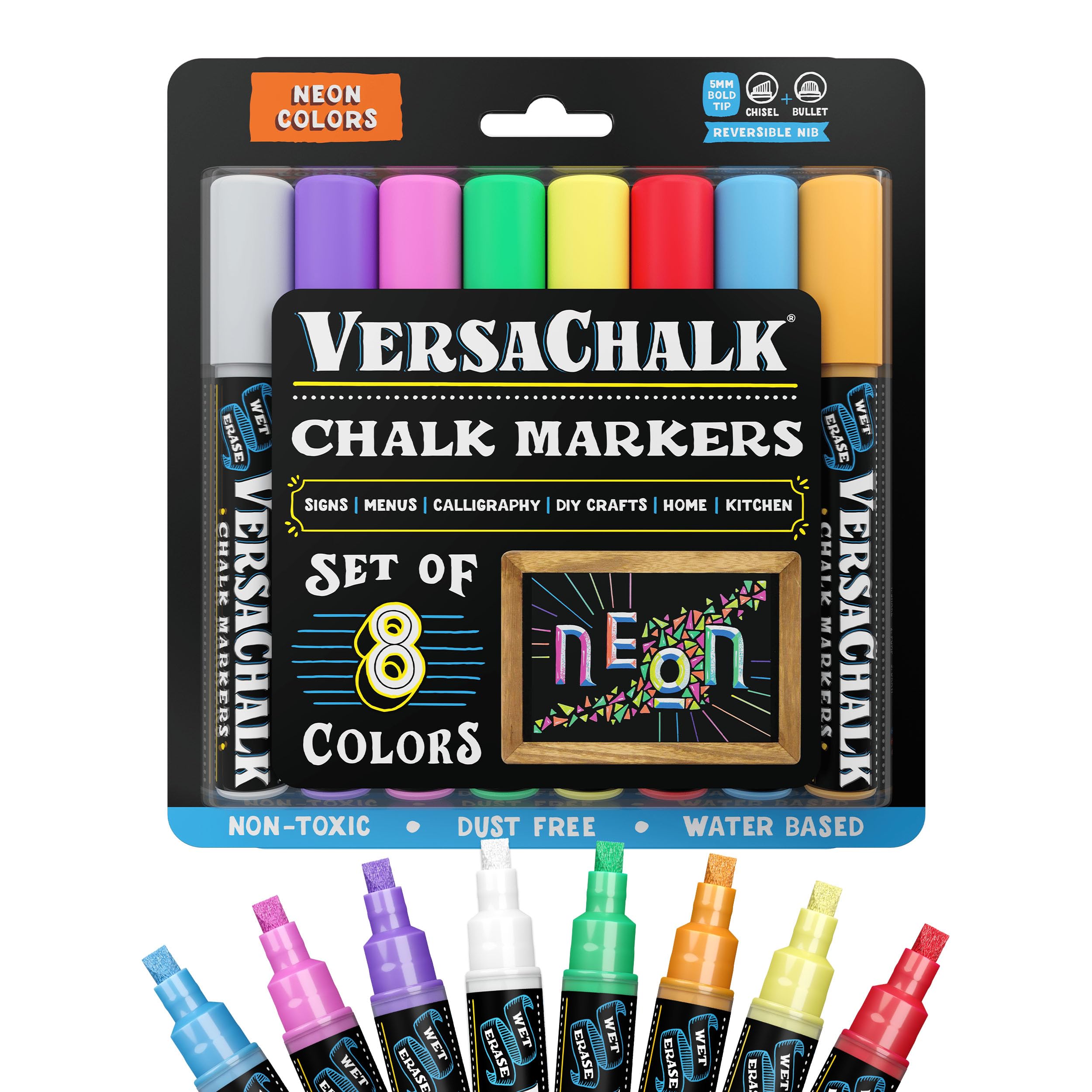 Algopix Similar Product 14 - VersaChalk Neon Chalk Markers Pack of