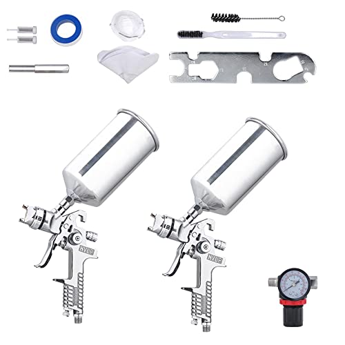 Algopix Similar Product 1 - Yescom HVLP Stainless Air Spray Gun Set