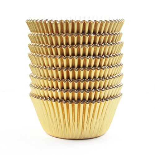 Algopix Similar Product 17 - Eoonfirst Gold Foil Cupcake Case Liners