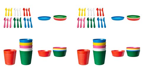 Algopix Similar Product 2 - Ikea 72Pcs Kalas Kids Plastic BPA Free