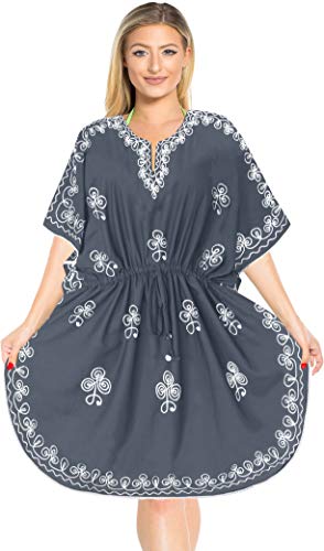 Algopix Similar Product 20 - LA LEELA Womens Midi Caftan Beach