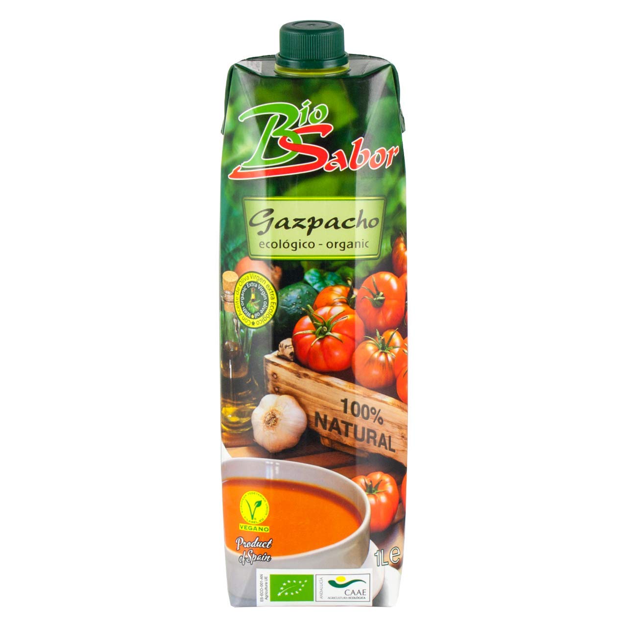 Algopix Similar Product 5 - BIOSABOR Organic Gazpacho Soup, 1 LT