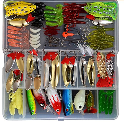 Algopix Similar Product 11 - Bluenet 129pcs Fishing Lure Set