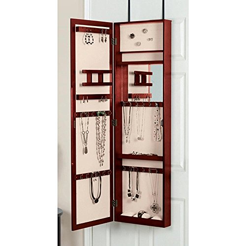 Algopix Similar Product 18 - Mirrored Jewelry Armoire Over the Door