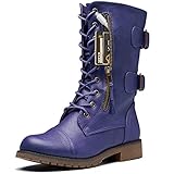 Algopix Similar Product 12 - DailyShoes Womens Military Lace Up
