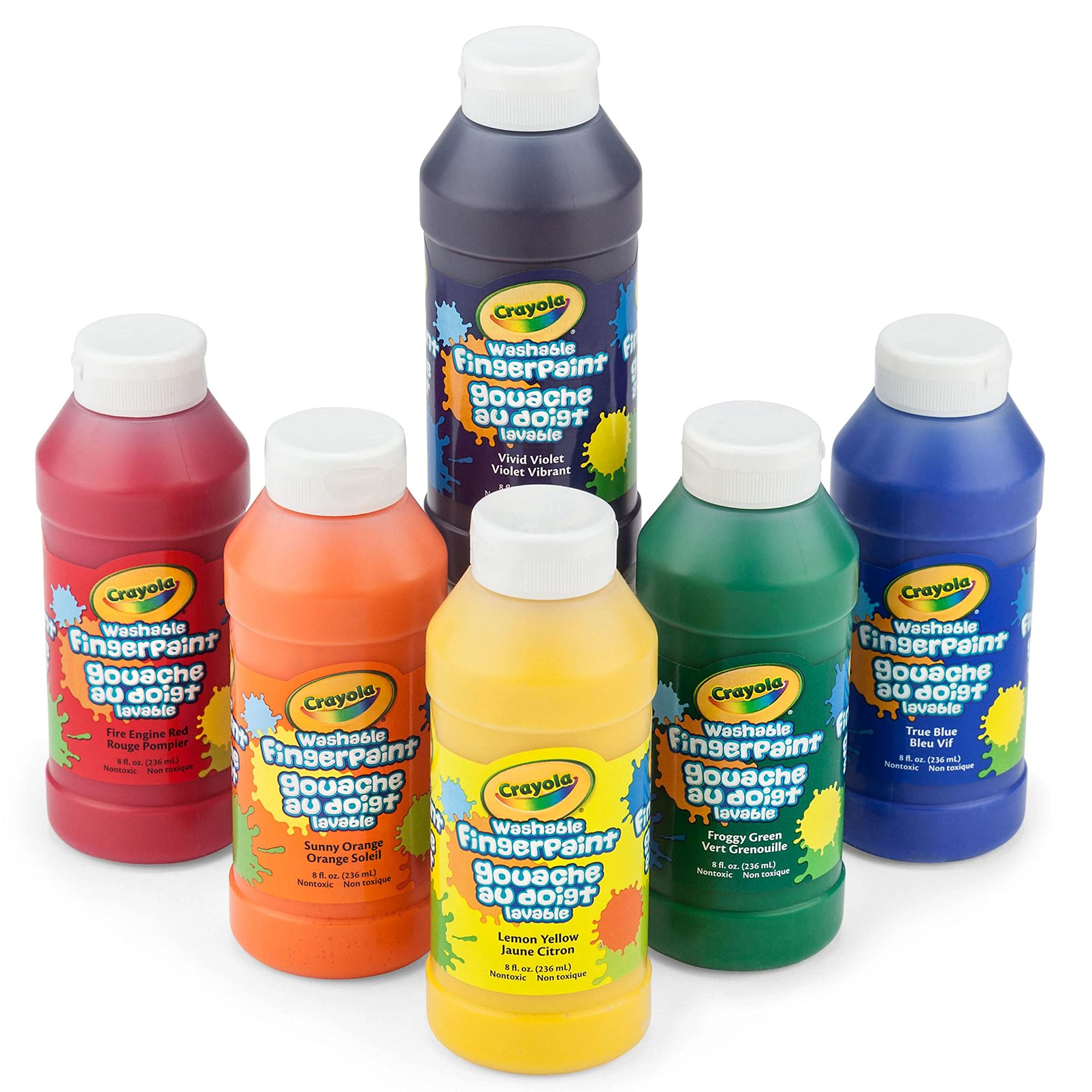 Algopix Similar Product 16 - Crayola Washable Finger Paints 6ct