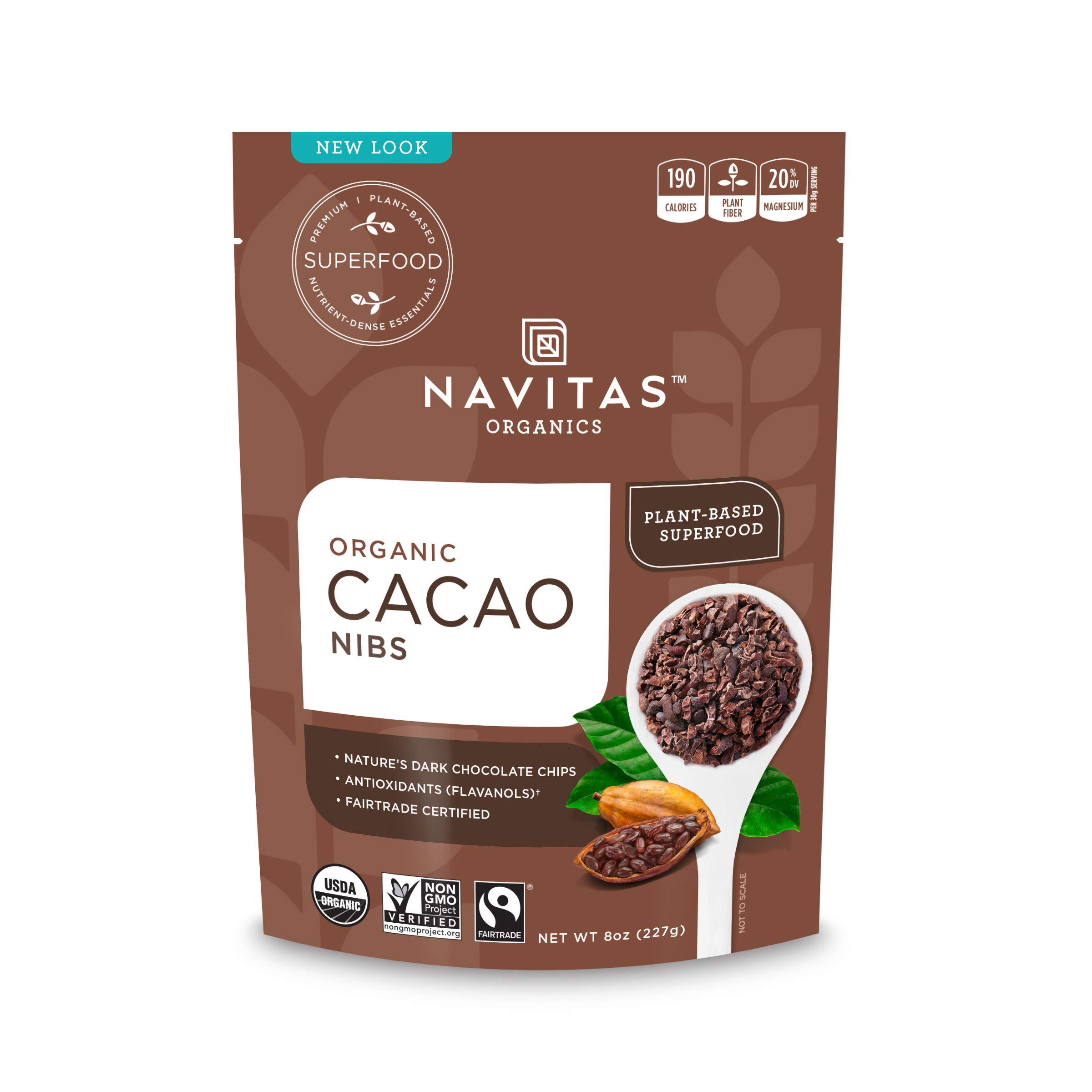 Algopix Similar Product 15 - Navitas Organics Cacao Nibs 8 oz Bag