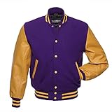 Algopix Similar Product 18 - Varsity Letterman Jacket Purple Wool 