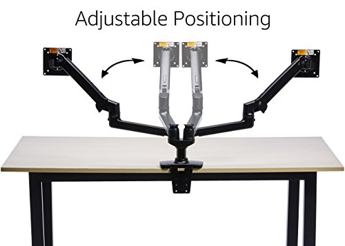 Algopix Similar Product 11 - Amazon Basics Dual Monitor Stand Lift
